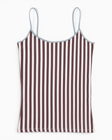 Alt Üst Strapped Top Brown/White