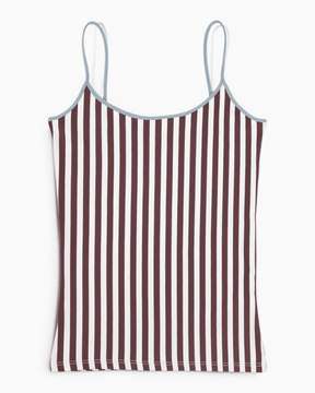 Alt Üst Strapped Top Brown/White