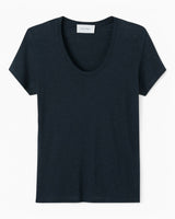 American Vintage Jacksonville Kadın U-Neck T-Shirt Navy