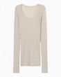 American Vintage Massachusetts Kadın T-Shirt Creme Chine