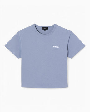 A.P.C. Boxy Petit VPC Kadın T-Shirt Bleu Gris/Blanc