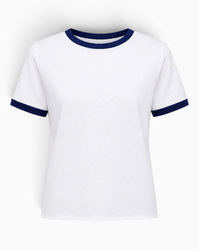 A.P.C. Contrast Trim Erkek T-Shirt Chalk