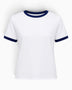 A.P.C. Contrast Trim Erkek T-Shirt Chalk