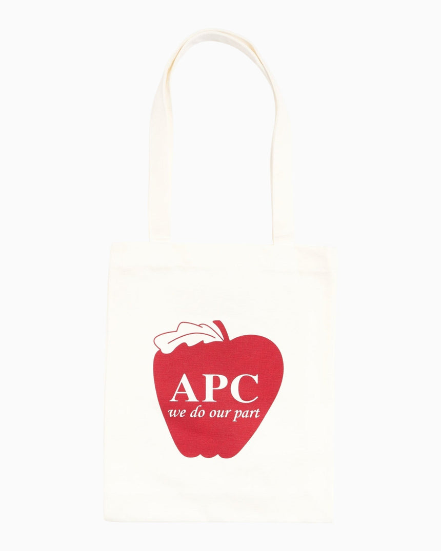 A.P.C. Tote Lou Pomme Omuz Çantası Blanc