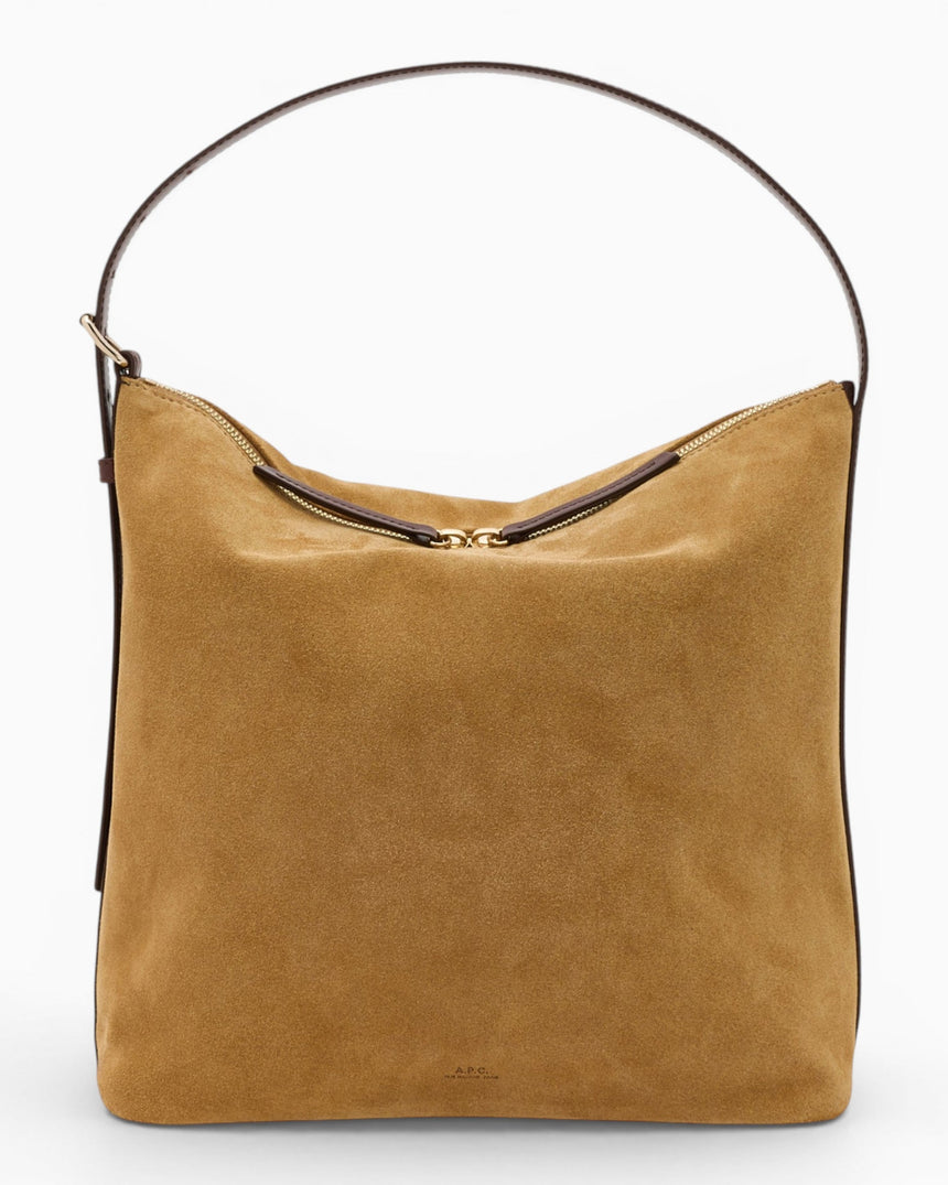 A.P.C. Vera Bag Süet Deri Omuz Çantası Beige/Brown