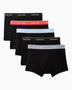 Calvin Klein 5PK Trunk Cotton Classics - Erkek Black Bodies w/ Black/Misty grey/pu