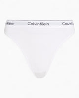 Calvin Klein High Leg Tanga Icon Cotton Modal - Kadın Classic White