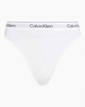 Calvin Klein High Leg Tanga Icon Cotton Modal - Kadın Classic White