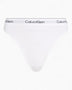 Calvin Klein High Leg Tanga Icon Cotton Modal - Kadın Classic White