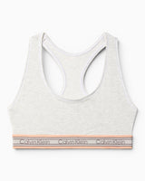 Calvin Klein Icon Cotton Modal Unlined Bralette - Kadın Snow Heather