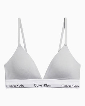 Calvin Klein Lightly Lined Triangle Bralette - Icon Cotton Modal - Kadın Harbor Mist