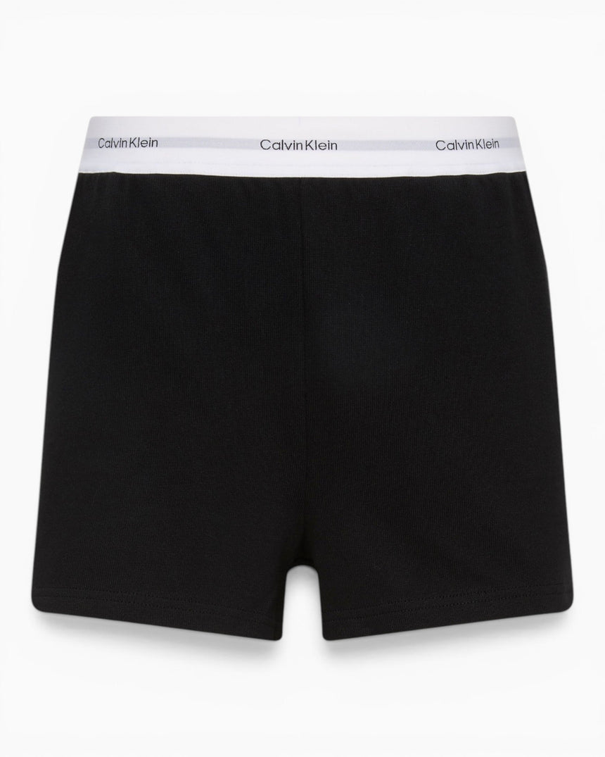 Calvin Klein Logo Jersey Pyjama Kadın Şort Black