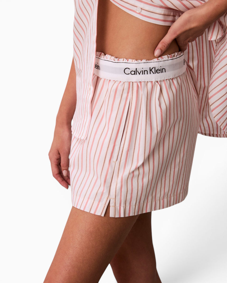 Calvin Klein Logo Patch Poplin Kadın Şort
