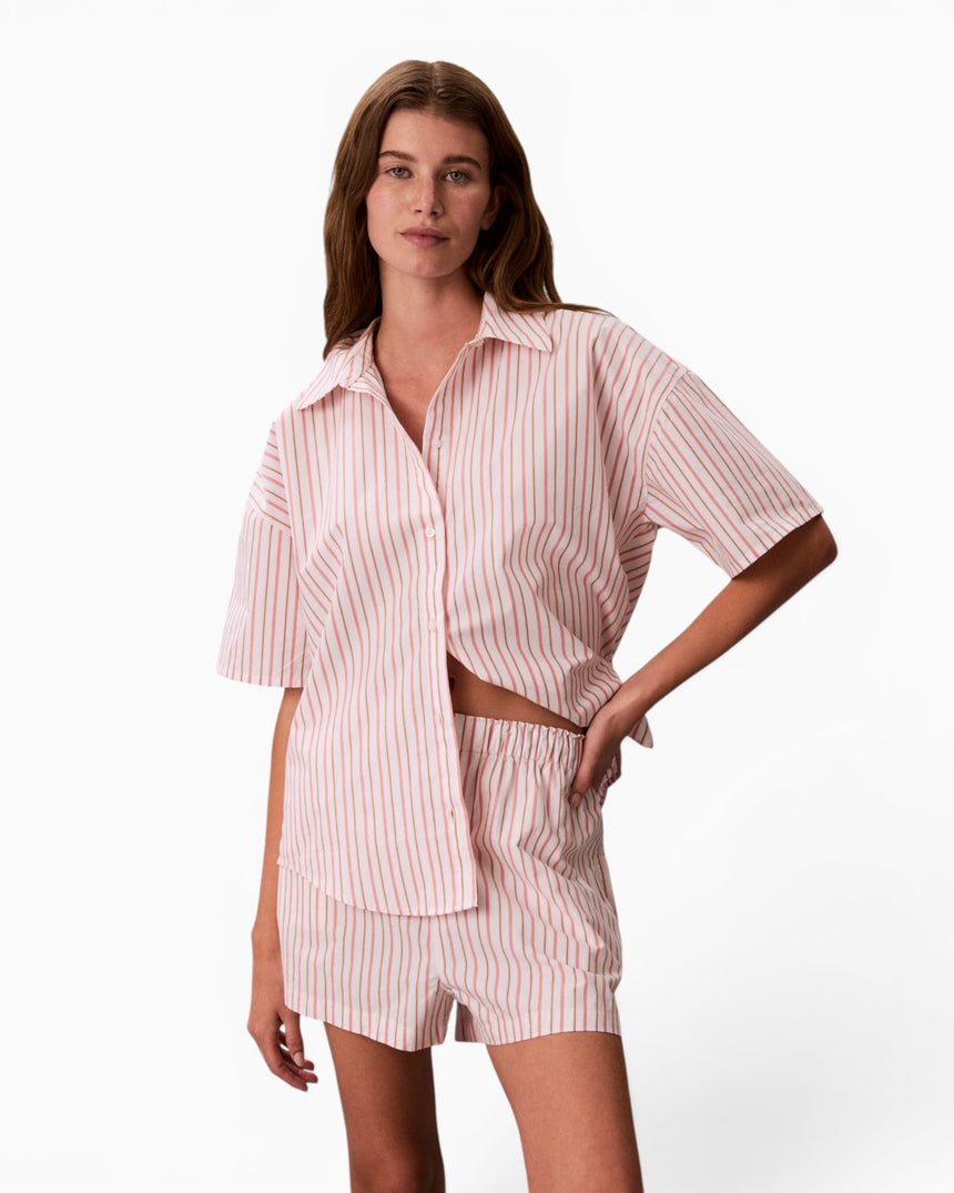 Calvin Klein Logo Patch Poplin Kadın Şort