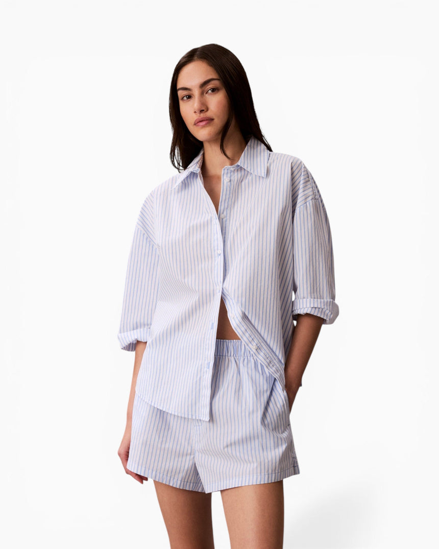 Calvin Klein Logo Patch Poplin Kadın Şort