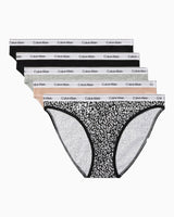 Calvin Klein Low Rise Bikini 5PK - Kadın Black/Black/Cedar/Grey Heather/Ink