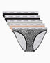 Calvin Klein Low Rise Bikini 5PK - Kadın Black/Black/Cedar/Grey Heather/Ink