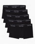 Calvin Klein Low Rise Trunk 5PK Icon Cotton Stretch - Erkek Black W/Black Wb