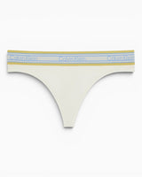 Calvin Klein Modal Logo Waistband Thong - Kadın Tofu