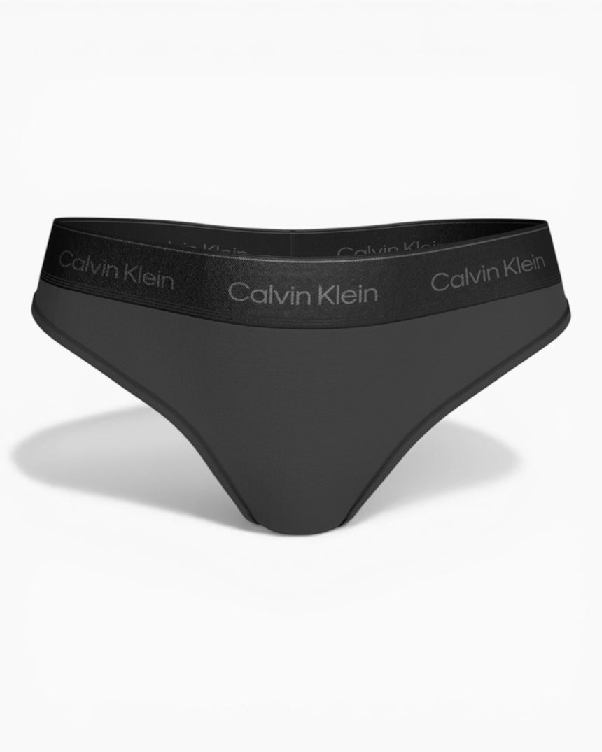 Calvin Klein Thong Icon Cotton Modal - Kadın Black