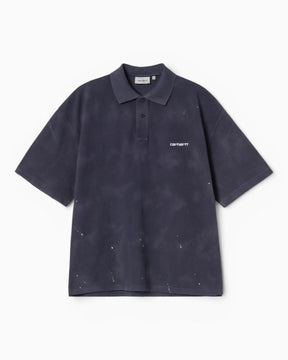 Carhartt WIP Painter Polo Erkek T-Shirt Dark Navy/Destroy Wash/Splatter