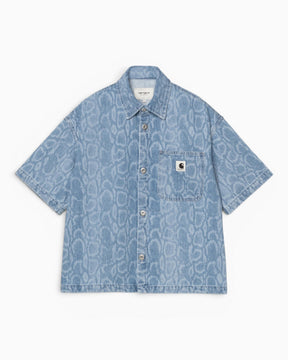Carhartt WIP Snake Lovilia Kadın Gömlek Snake Camo/Blue Bleached