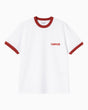 Carhartt WIP S/S Ip Ringer Erkek T-Shirt White/Red/Red