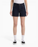 Dickies 984 5 Inch High Waist Jean Kadın Şort Rinsed