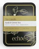 Echoes Lab Basil & Green Tea Teneke Mum 200 gr