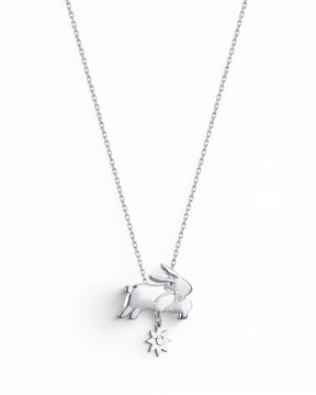 Esora Bunny Necklace - Silver Silver