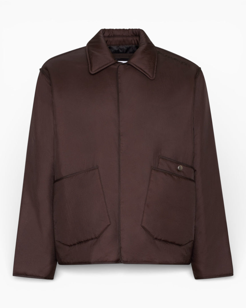 Études Studio Padded Snap Erkek Ceket Dark Brown