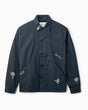 Forét Berry Herringbone Embroidery Erkek Gömlek Ceket Navy