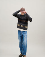 Forét Dawn Stripe Knit Polo Erkek Triko
