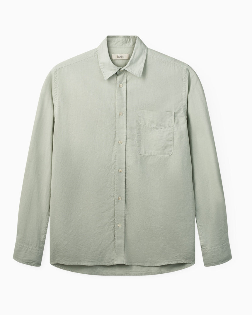 Forét Maple Regular Fit Linen Erkek Gömlek Pale Blue