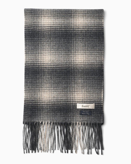 Forét Wool Scarf Grey Check