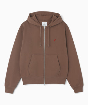 Gramicci One Point Zip Hooded Erkek Sweatshirt Brown