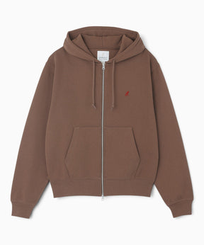 Gramicci One Point Zip Hooded Erkek Sweatshirt Brown
