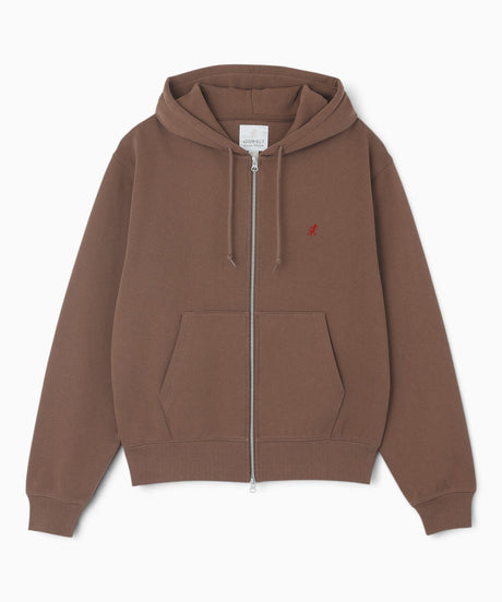 Gramicci One Point Zip Hooded Erkek Sweatshirt Brown