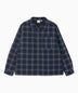 Gramicci Zip-Up Insulated Flannel Erkek Gömlek Navy Shadow Plaid