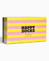 Happy Socks Checks and Stripes Gift Set 3 Pack Çorap