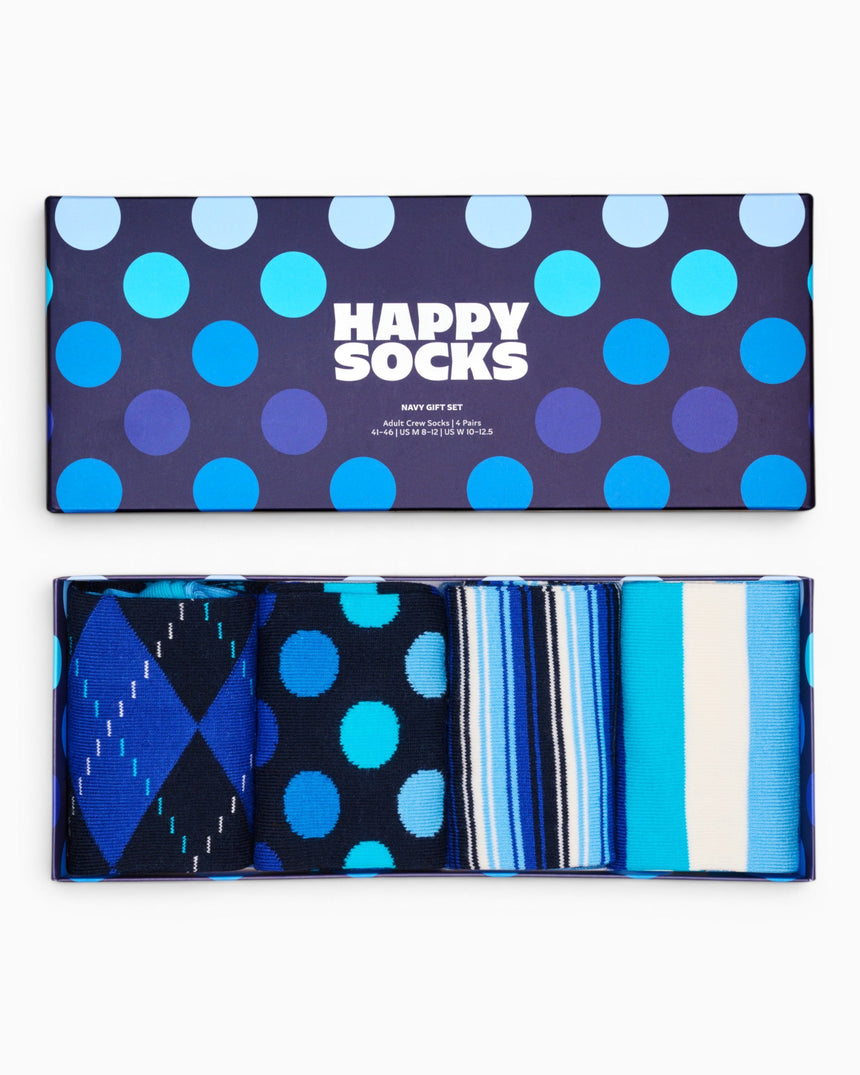 Happy Socks Navy Gift Set 4 Pack Çorap Çok Renkli