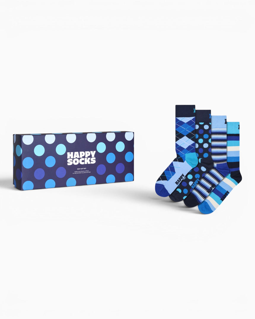 Happy Socks Navy Gift Set 4 Pack Çorap