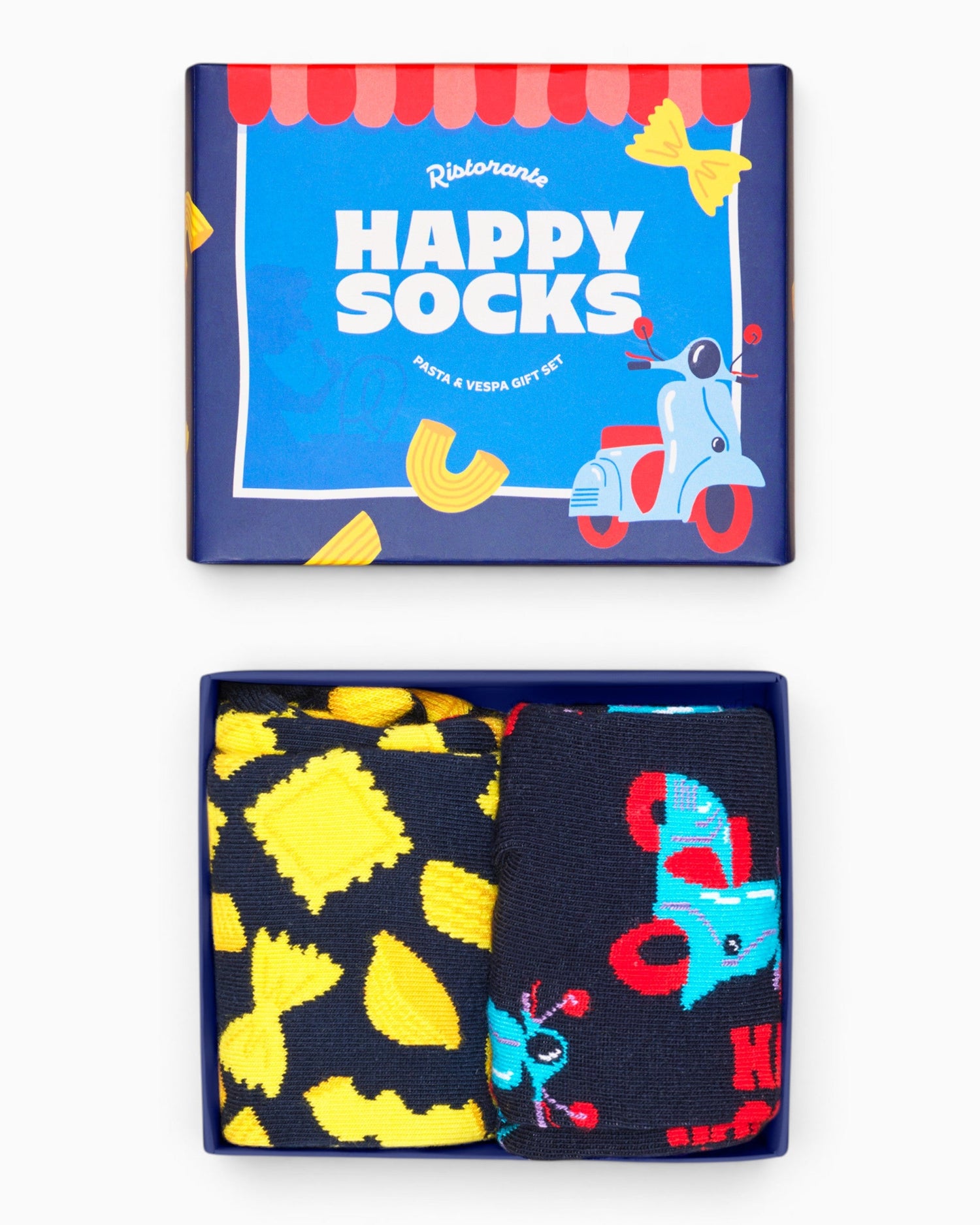 Happy Socks Pasta&Scooter Gift Set 2 Pack Çorap