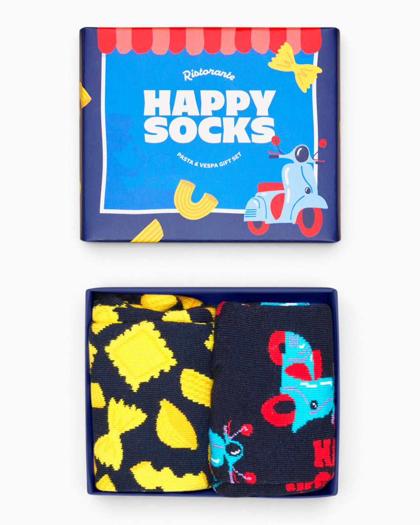 Happy Socks Pasta&Scooter Gift Set 2 Pack Çorap