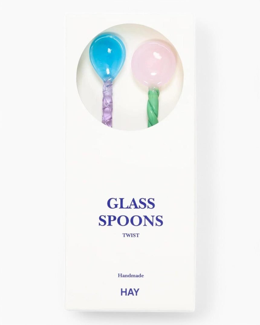HAY Design Glass Spoons Twist Set of 2