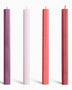 HAY Design Hexagon Candle Set of 4 Reds/Bordeaux