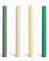 HAY Design Hexagon Candle Set of 4 Greens/Whites