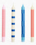 HAY Design Pattern Candle Set of 4 Pink/Red/Blue