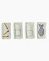 HAY Design Sobremesa Napkin White Set of 4 Green