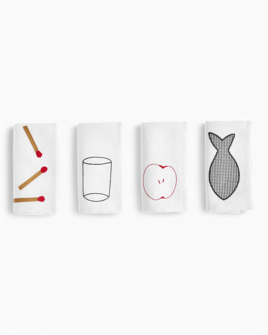 HAY Design Sobremesa Napkin White Set of 4 White